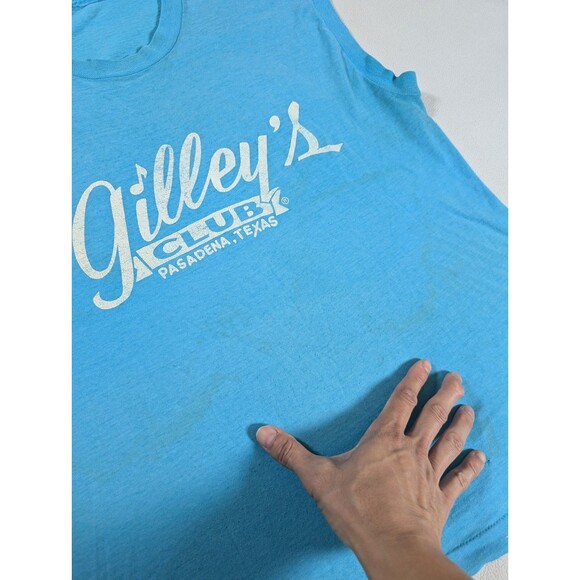 Vtg Gilley's Pasadena Texas Club Sleeveless Shirt 80s Double-Sided Single Stitch - Picture 8 of 12